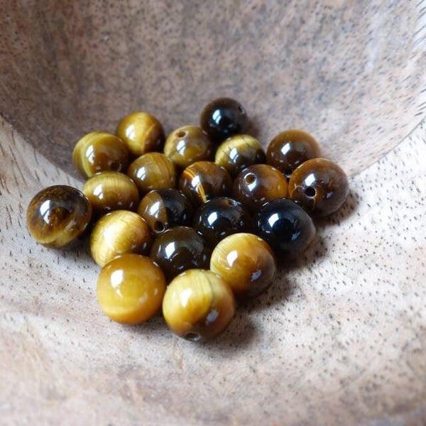 Oeil de Tigre perles à l'unité