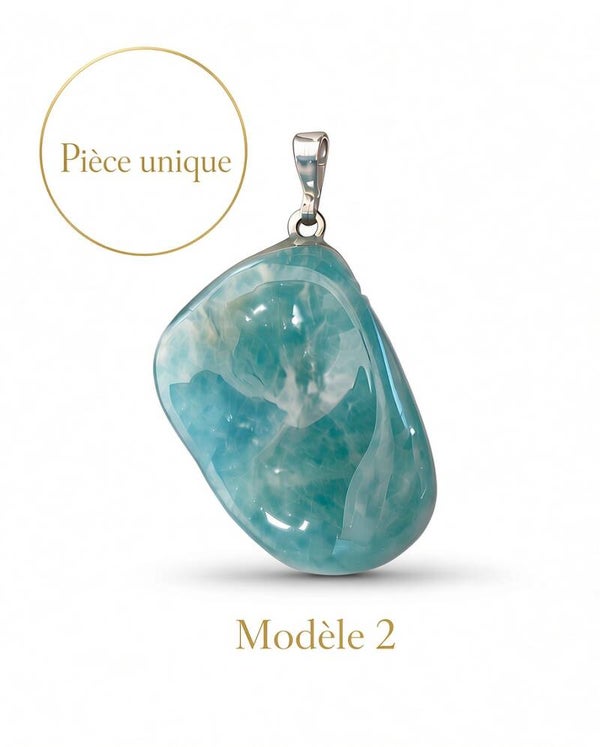 Pendentif Aigue-Marine Naturelle
