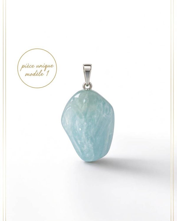 Pendentif Aigue-Marine Naturelle | Pièce Unique