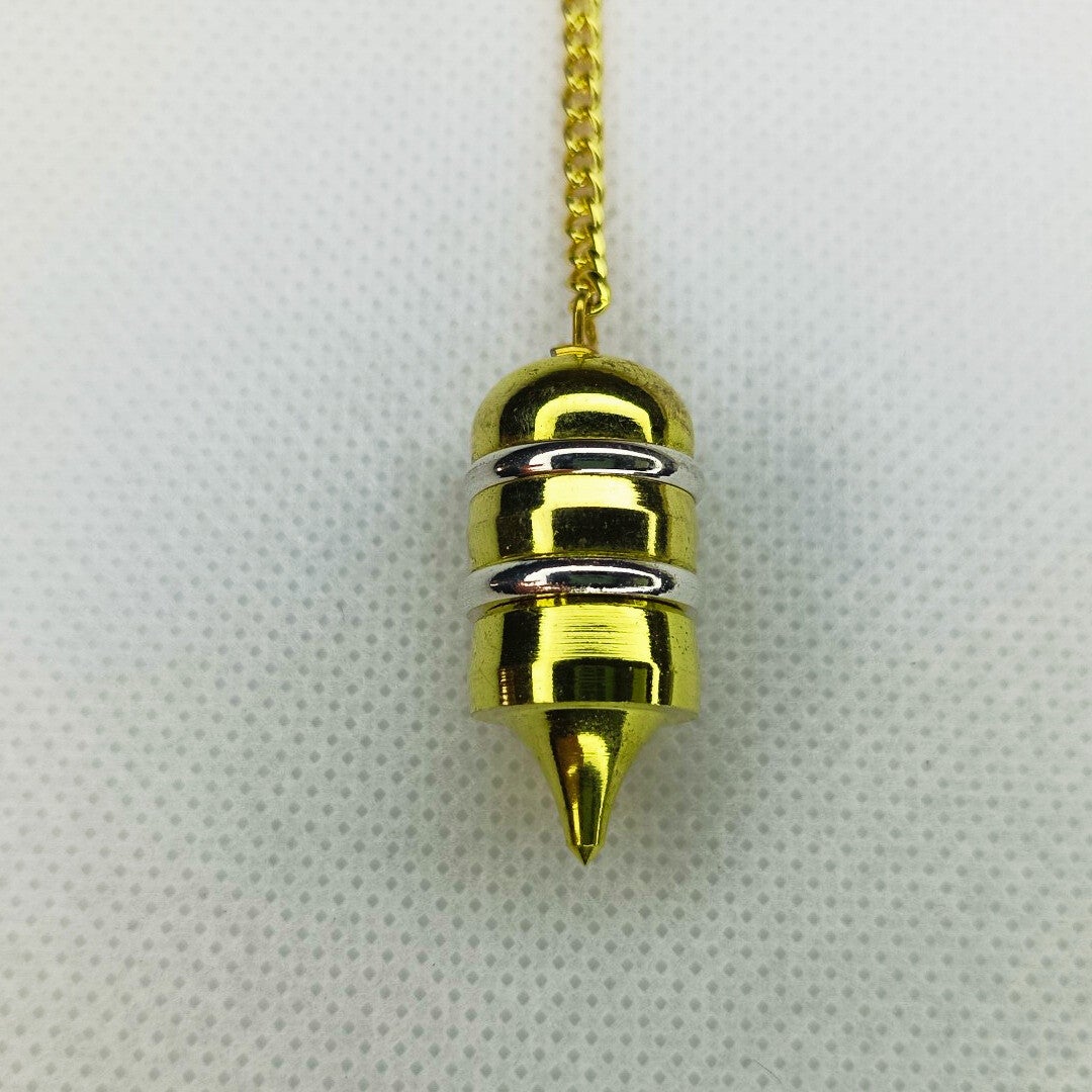 Pendule tube doré