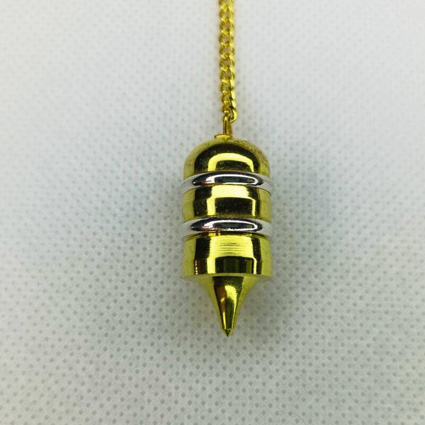 Pendule tube doré