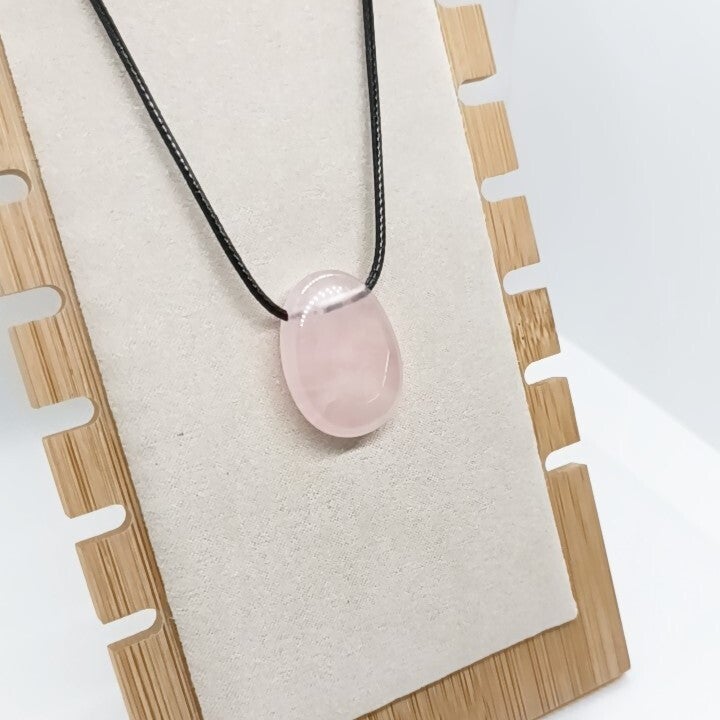 Pendentif Quartz Rose - Pierres Percées