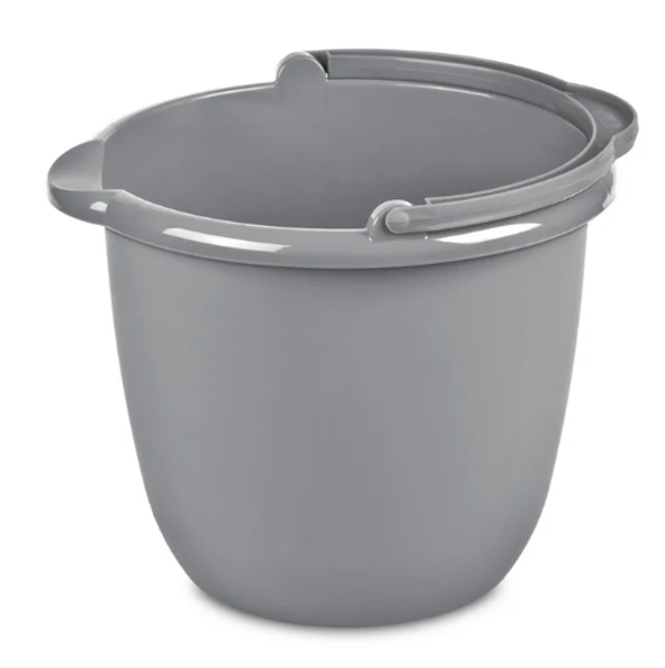 Sterilite 10 Qt. Spout Pail Classic Titanium