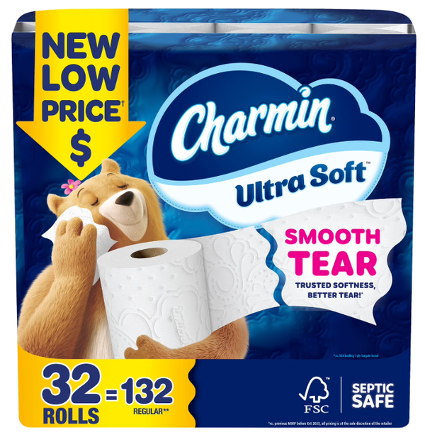 Charmin Ultra Soft 2-Ply Toilet Paper 32 rolls, 215 sheets/roll