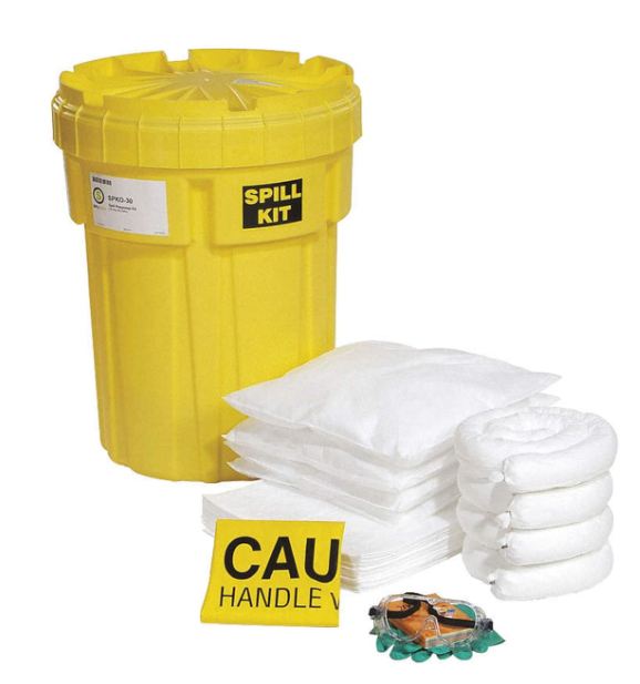 SpillTech Oil-Only Overpack Salvage Drum Spill Kit, 30 Gallon, 47 Pieces (SPKO-30)