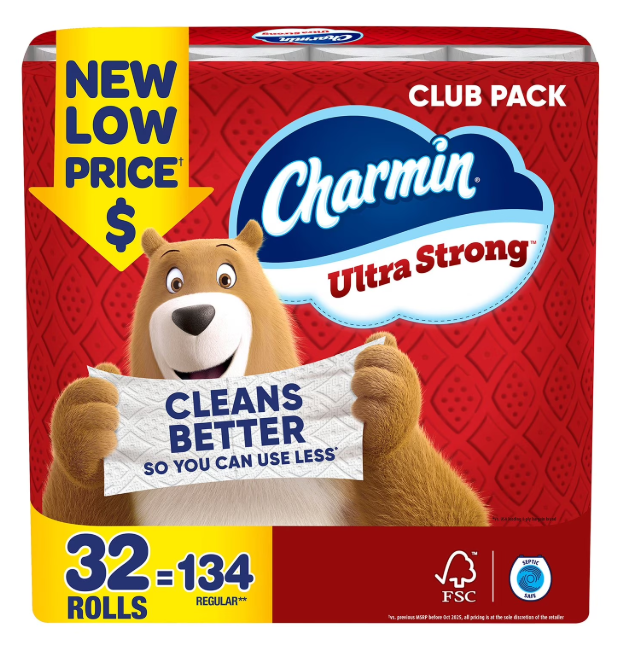 Charmin Ultra Strong 2-Ply Toilet Paper 32 rolls, 231 sheets/roll