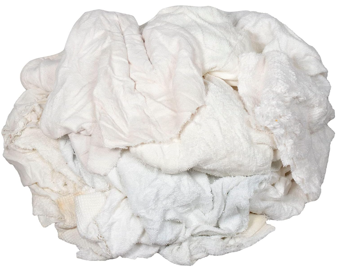 General Rags Global Industrial 50 Lb. Box Premium Recycled Cotton Terry Cut Rags ...