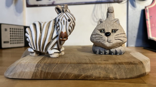 ANIMAUX FIGURINES CHAT ARTISANAT URUGUAY