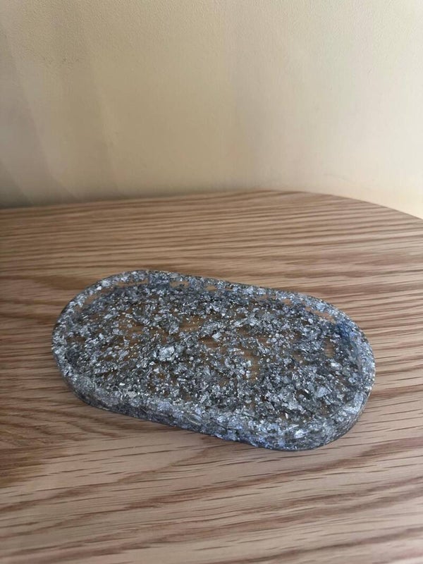 Decoratief schaaltje - met zilver bladgoud