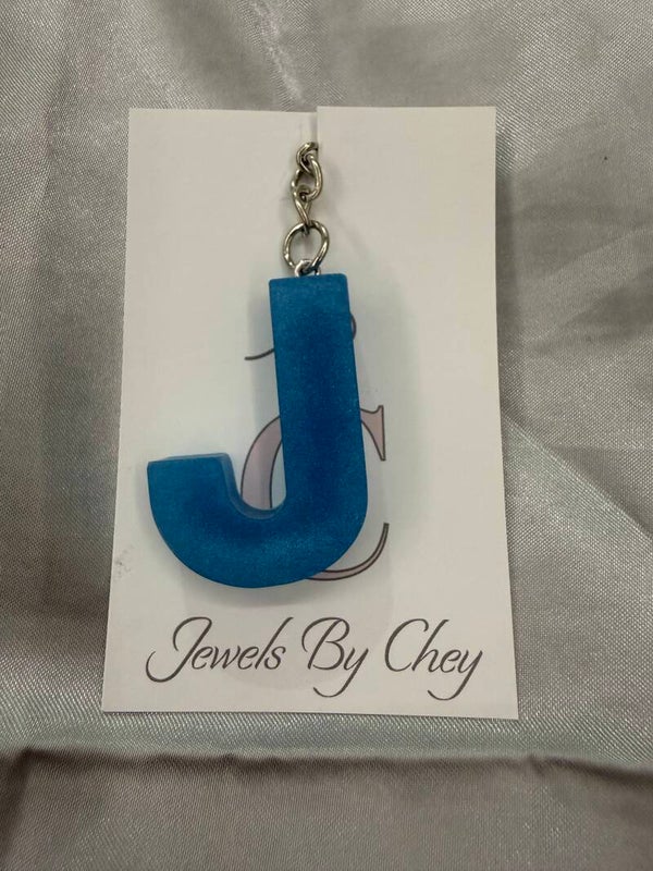 Alfabet letter J - kleur blauw