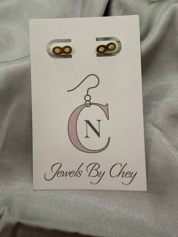 Infinity stud earrings