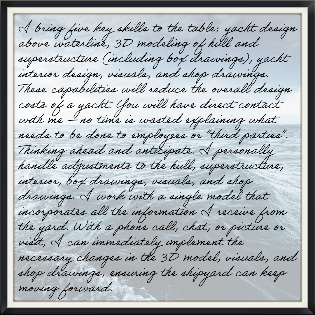 Maritime Interior Architect & 3D Marine Modelling