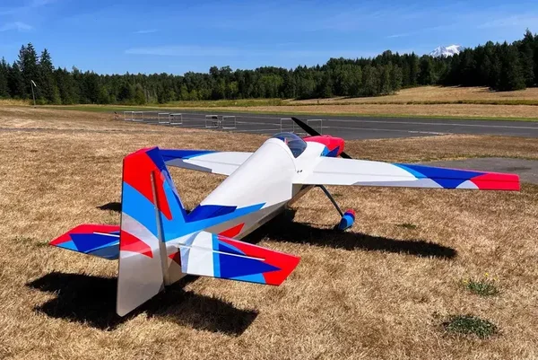 Extreme Flight - Laser 104" EXP V2, Red/White/Blue/Silver ARF Kit