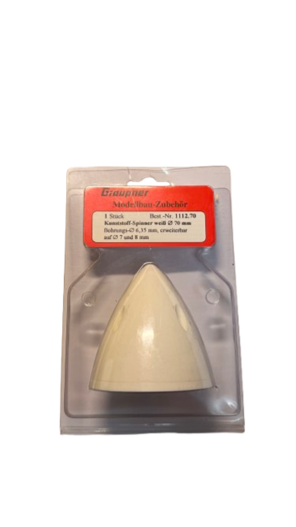 Graupner Kunststoff-Spinner weiß 70mm, Best.-Nr.: 1112.70