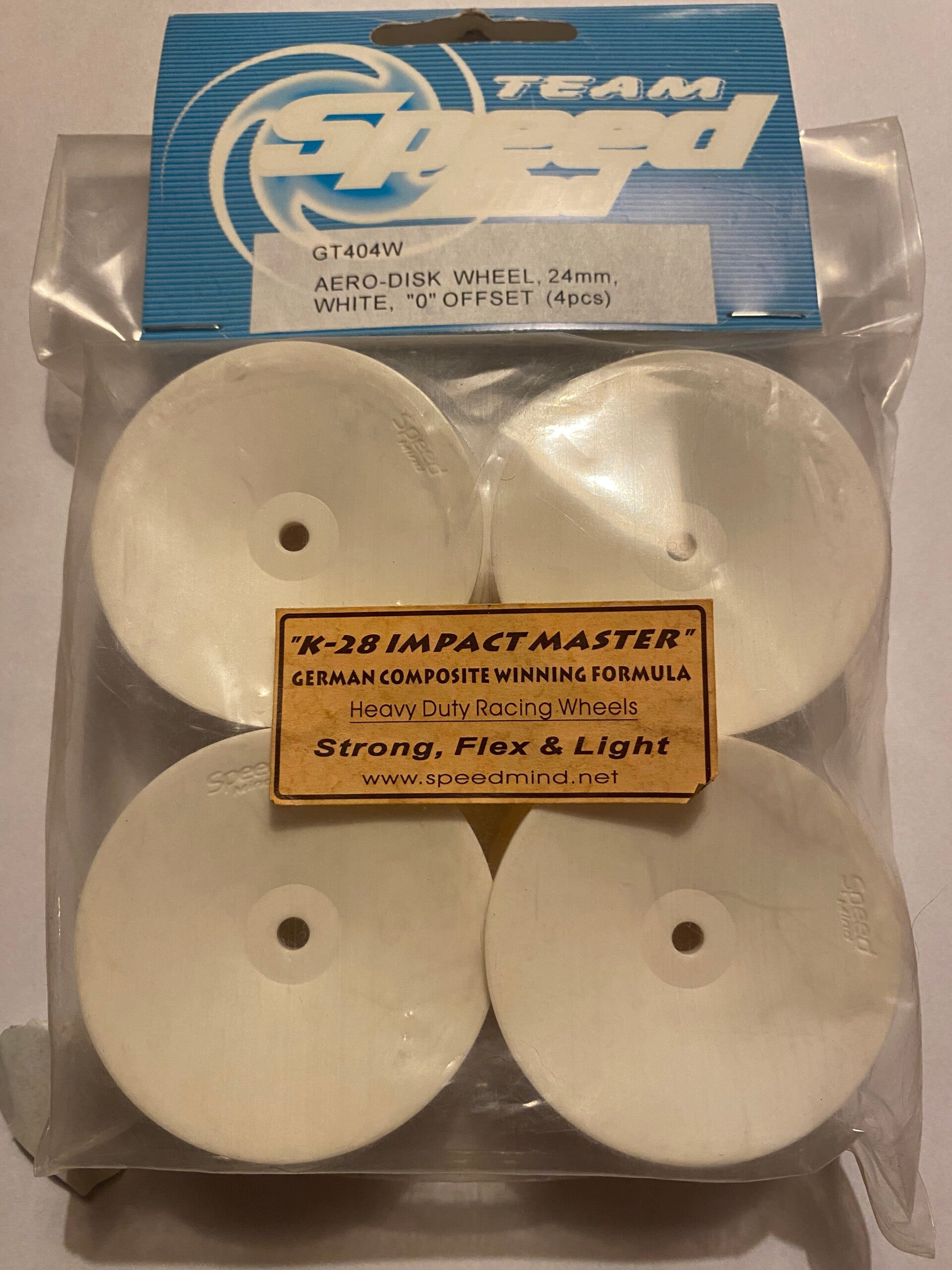 Team Speed Mind Aero- Disk Wheel 24mm 1:10 weiß 4Stk. Best.-Nr. GT404W