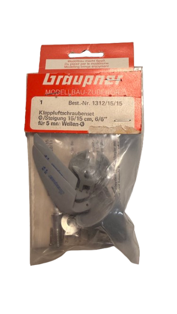 Graupner Klappluftschraubenset 6x6 für 5mm Welle Best.- Nr. 1312/15/15