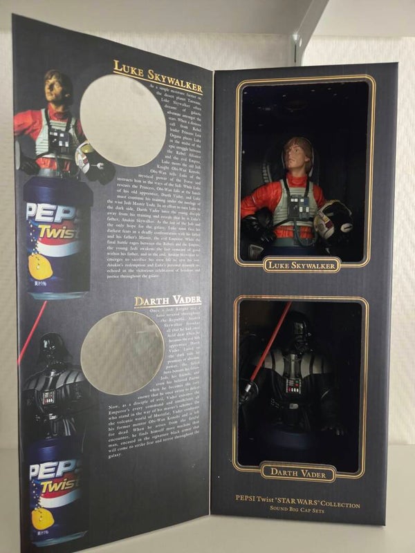 Star Wars Episode III – Pepsi Twist Sound Big Cap Set No.1 – Luke Skywalker & Darth Vader