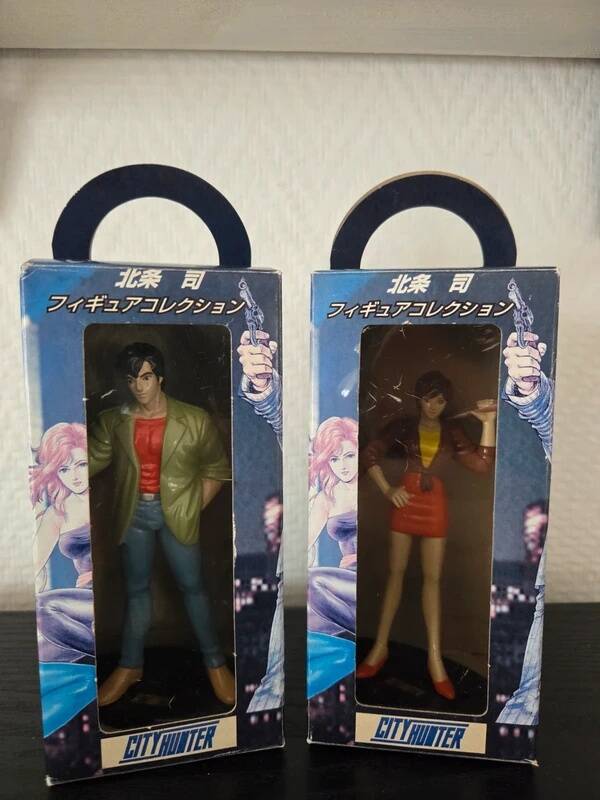 City hunter- Nicky Larson Ryo Saeba & Kaori Makimura Figurines Japan 1998