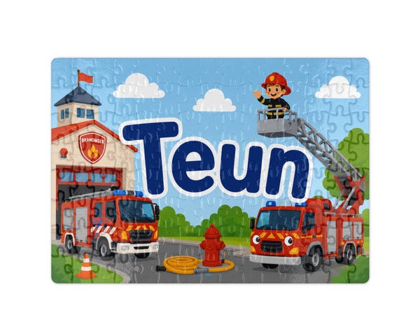 Puzzel brandweer met naam