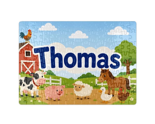 Puzzel Boerderij dieren met naam