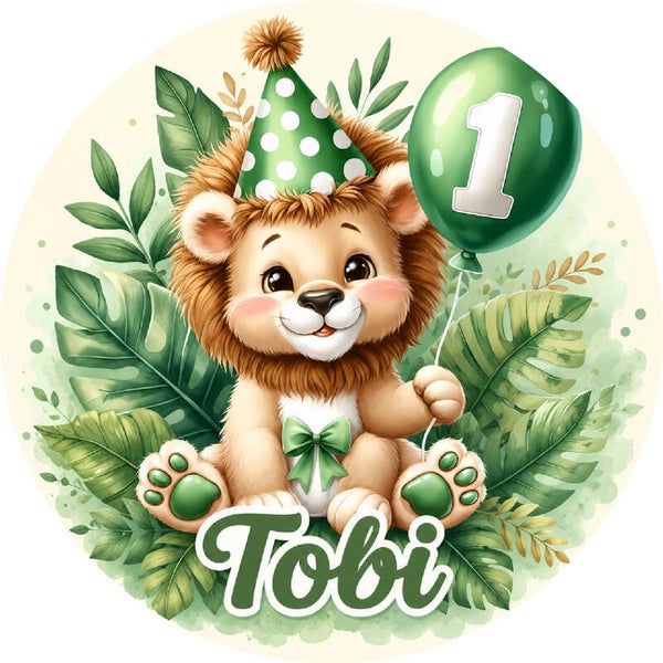 Traktatiesticker Leeuw Tobi