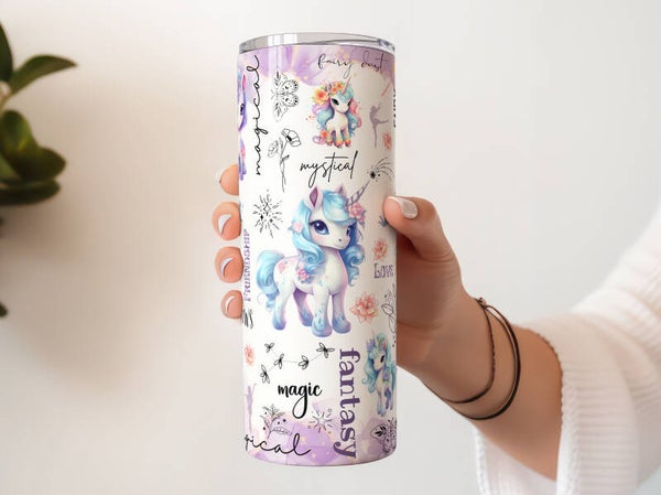 Tumbler Unicorns en teksten