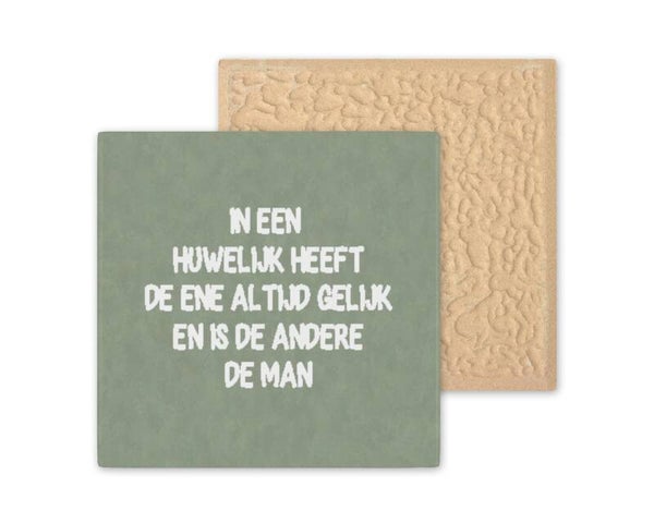 Tegeltje In een huwelijk