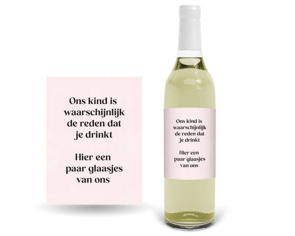 Wijnfles reden dat je drinkt