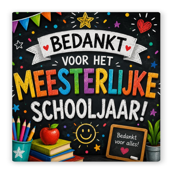 Keramiek magneet Bedankt voor het MEESTERLIJKE schooljaar