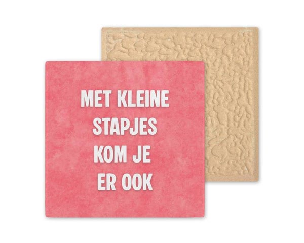 Tegeltje met kleine stapjes kom je er ook
