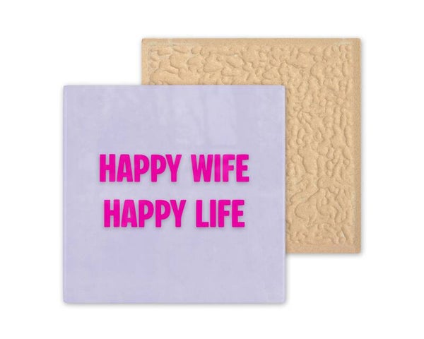 Tegeltje happy wife happy life