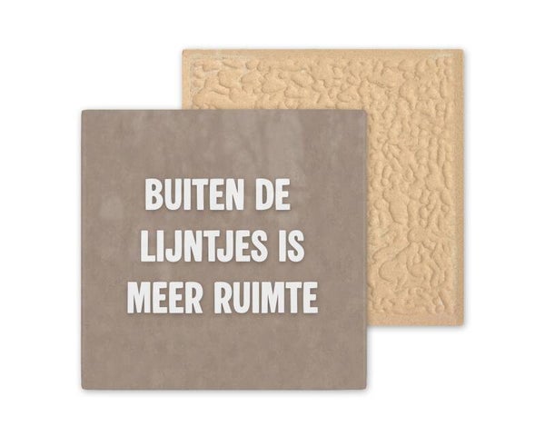 Tegeltje buiten de lijntjes is meer ruimte