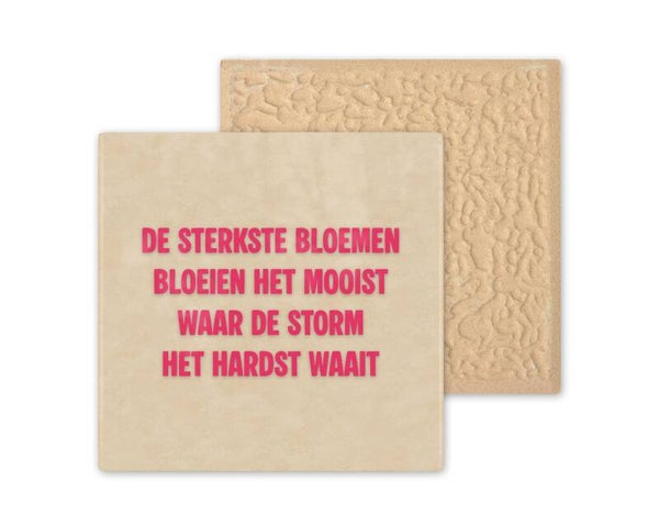 Tegeltje de sterkte bloemen