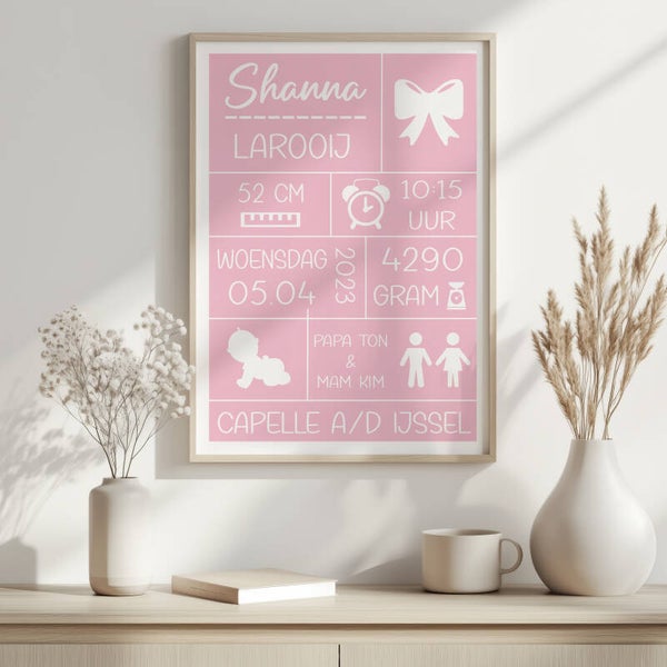 Geboorte Poster Shanna
