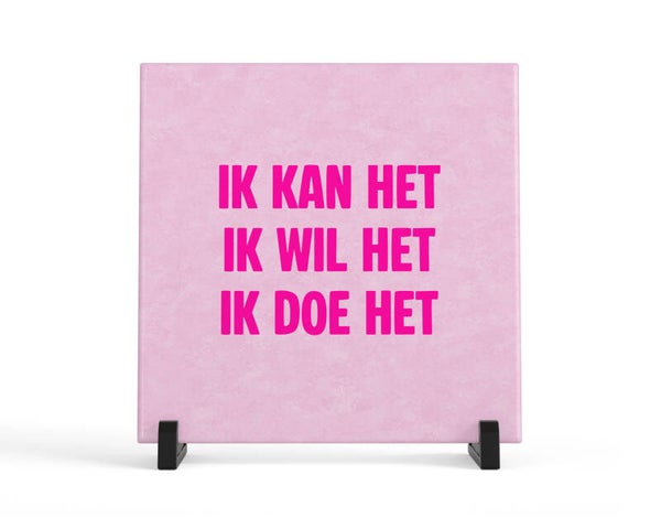Tegeltje Ik kan het
