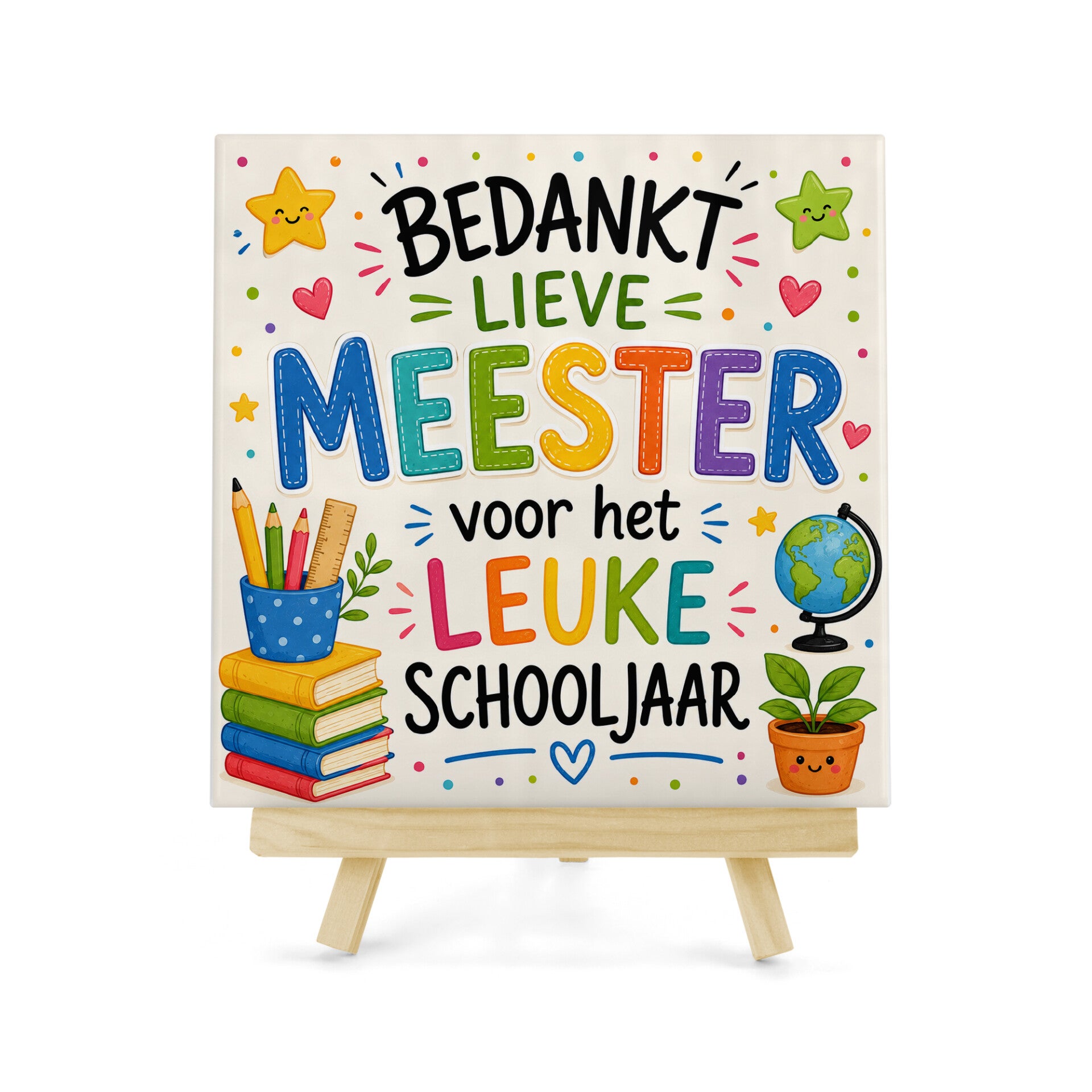 Tegeltje Bedankt lieve Meester voor het leuke schooljaar