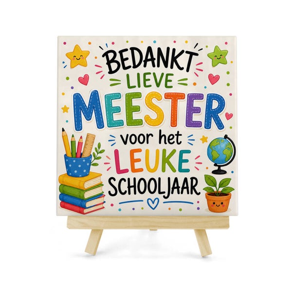 Tegeltje Bedankt Lieve Meester