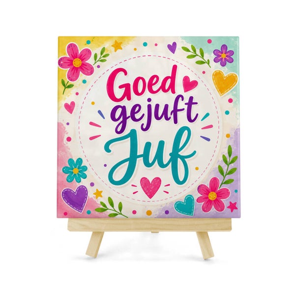 Tegeltje Goed gejuft Juf