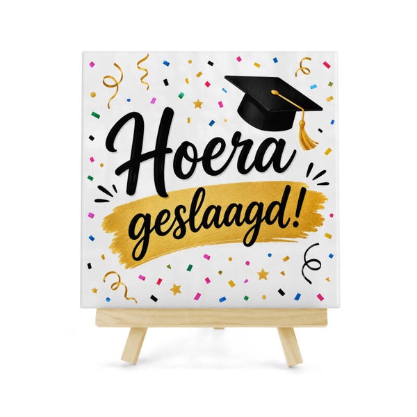 Tegeltje Hoera geslaagd!