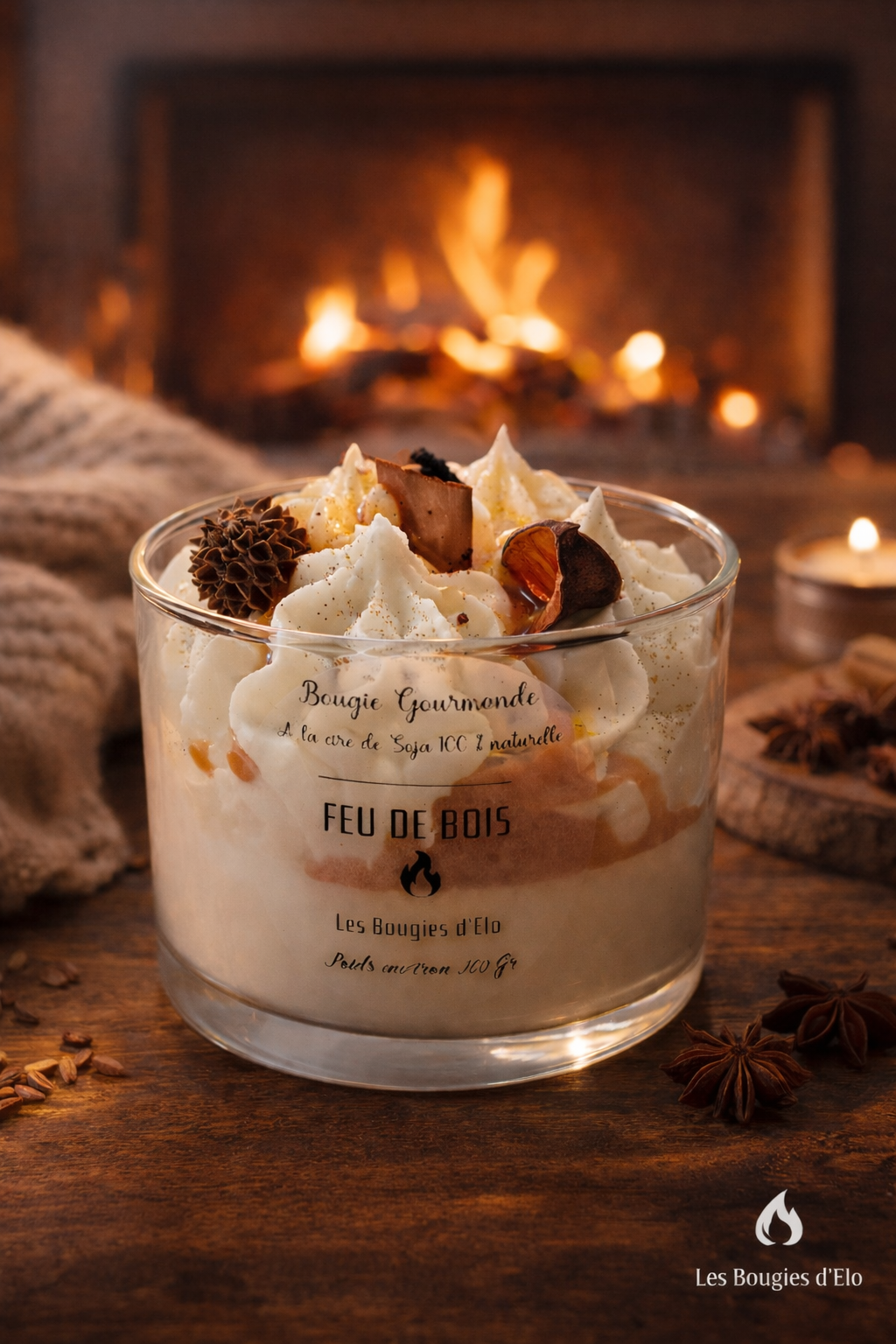Bougie Gourmande FEU DE BOIS