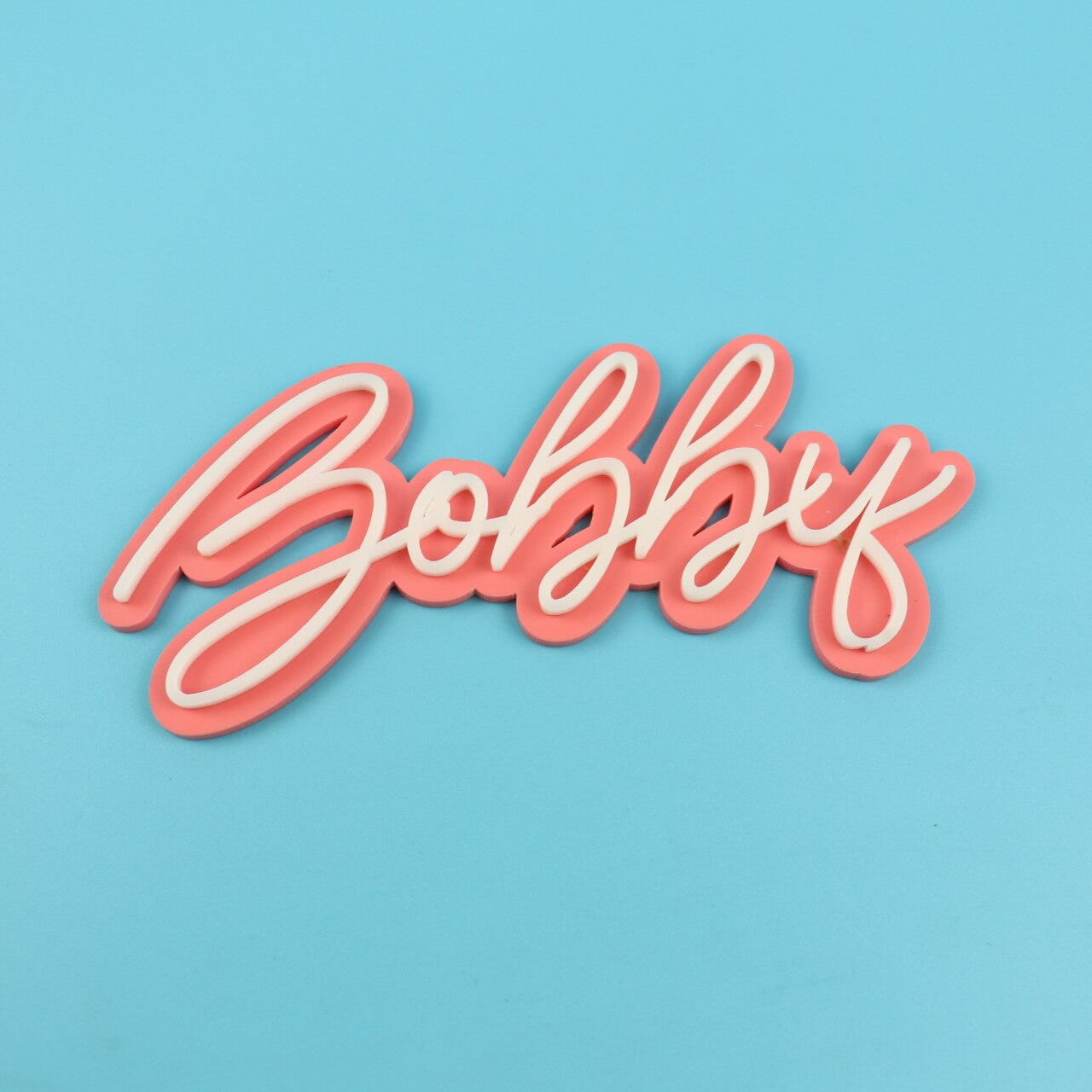 Elegant 3D Personalised Name Cake Charm