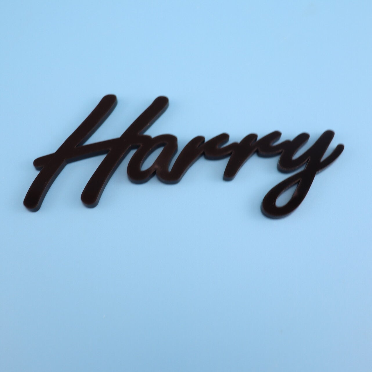 Luxury Personalised Name Freestyle Script -Acrylic Cake Charm