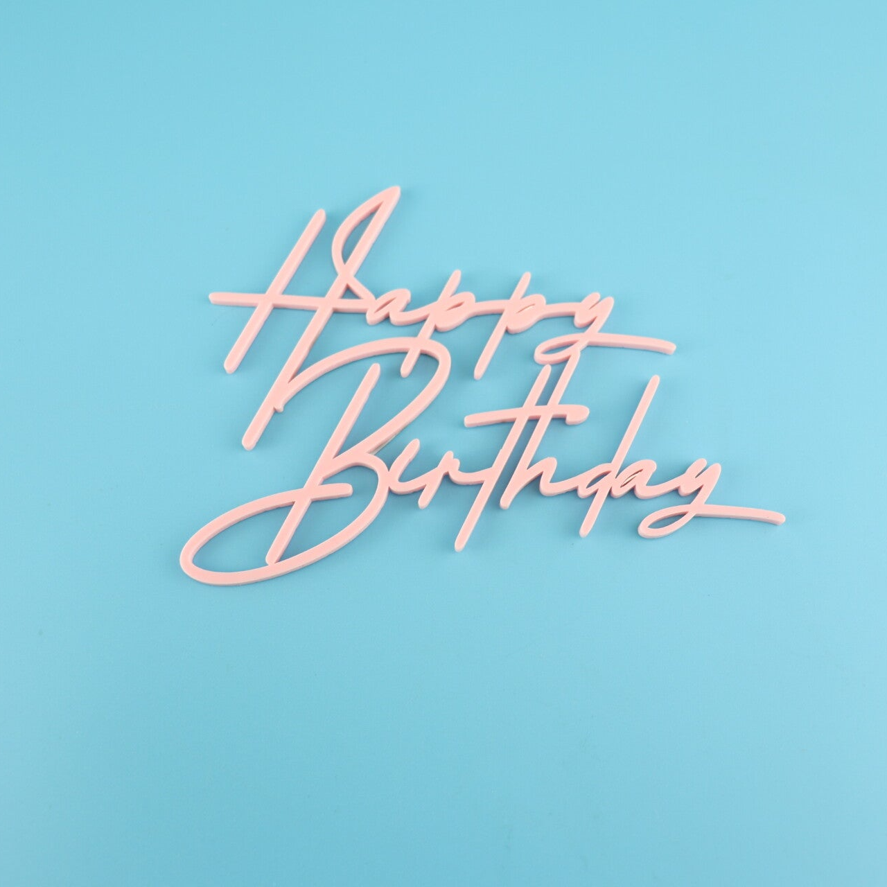 Happy Birthday Cake Charm – 6  Luxury Acrylic Cake Topper Desaigns