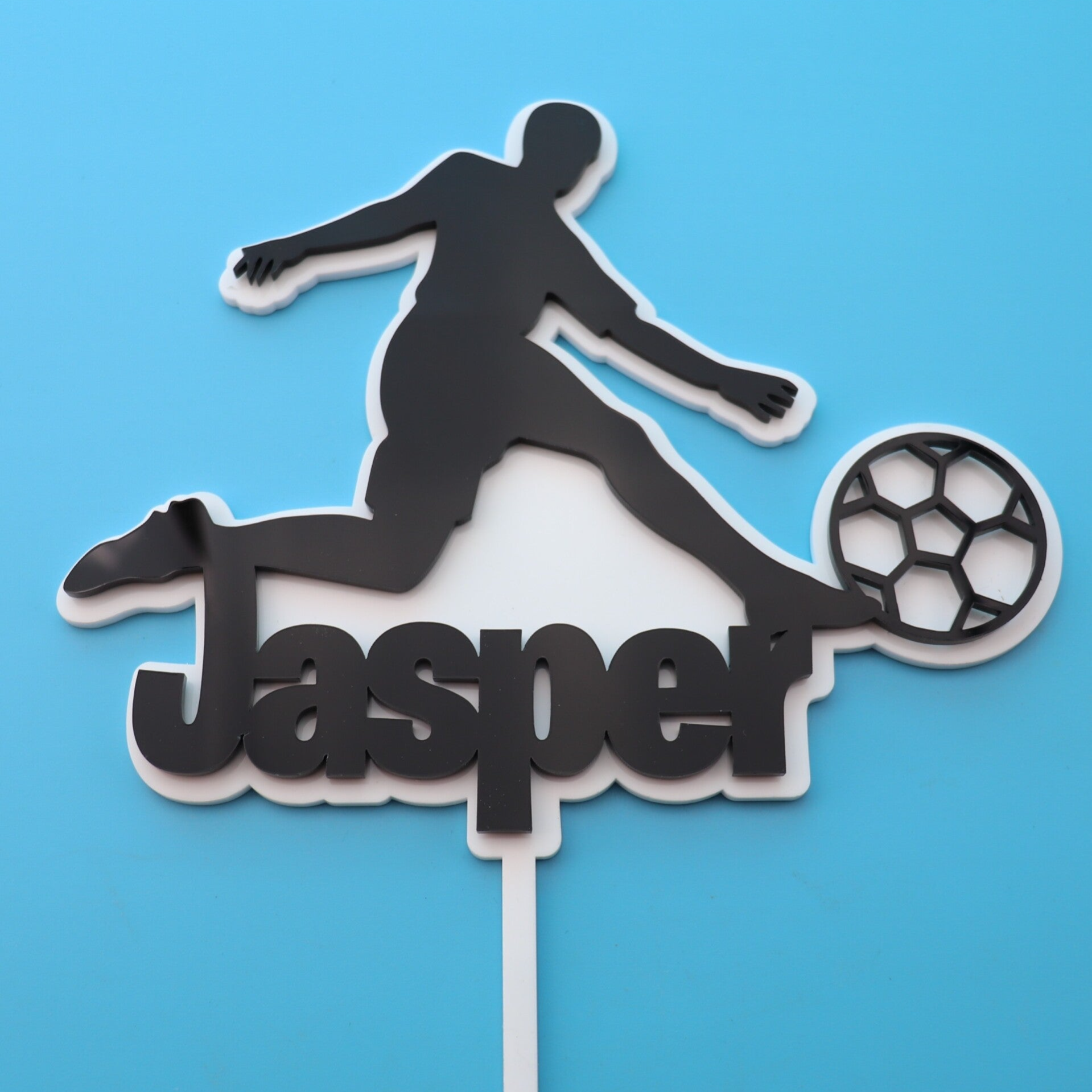 Football  personalised Cake Topper – Double Layer Acrylic