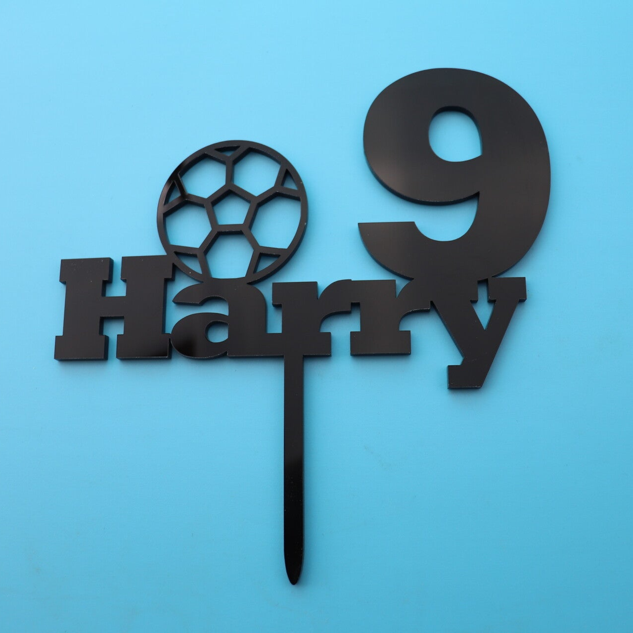 Personalised Football Cake Topper with Name & Age