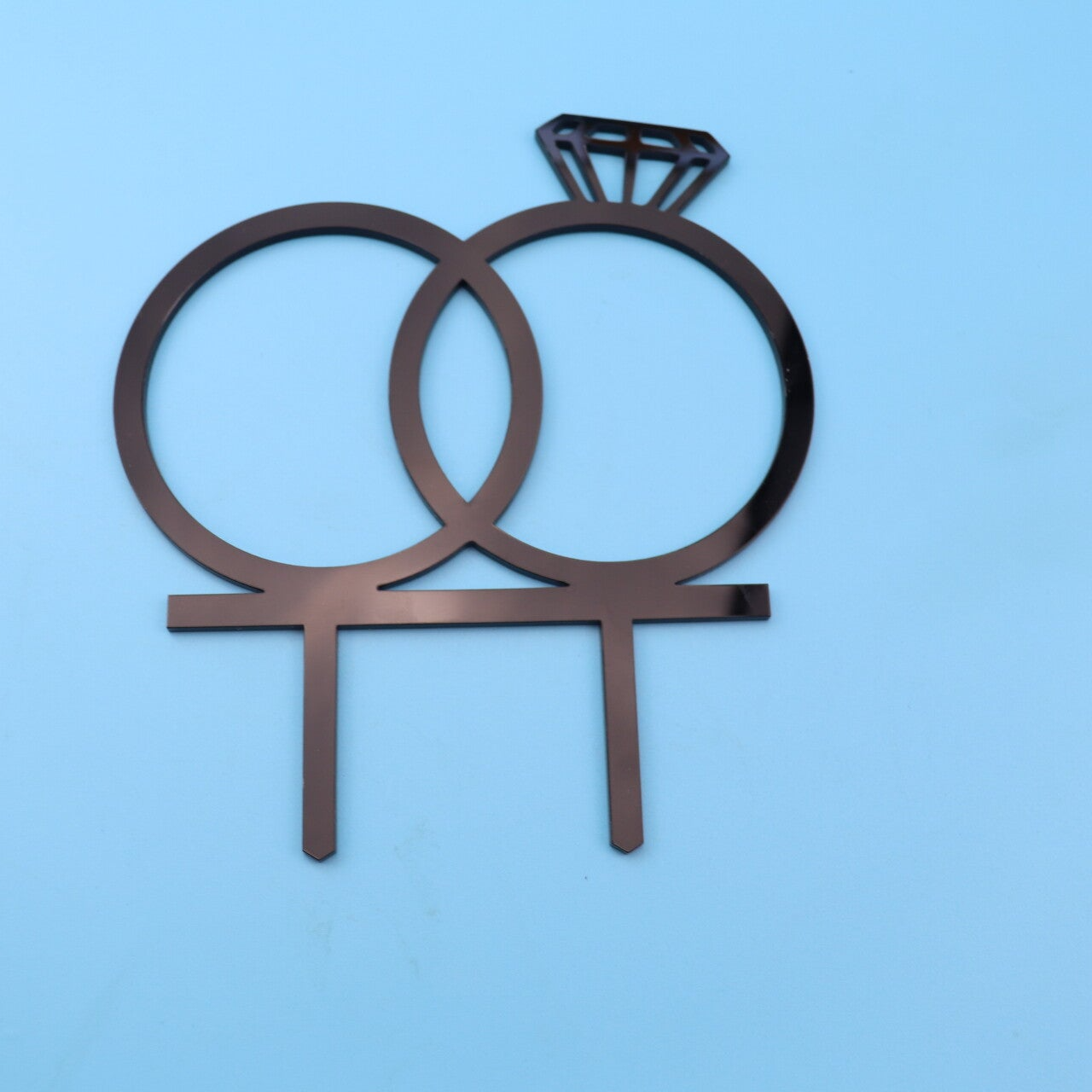 Interlocking Rings Cake Topper Engagement & Wedding Design