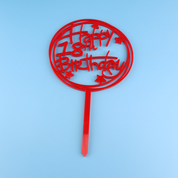 Personalised Age Happy birthday Cake Topper