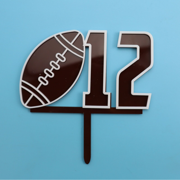 Rugby Age Cake personalised Double Layered acrylic charm