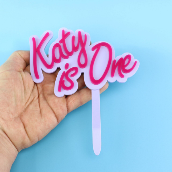 Personalised Name and Age. Acrylic Cake Topper Charm – Stunning 3D Showstopper