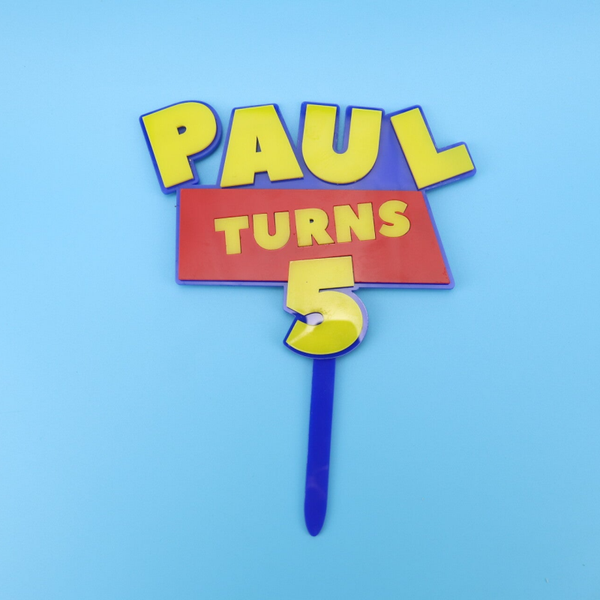 Toy Box Style Name and Age Charm /Topper